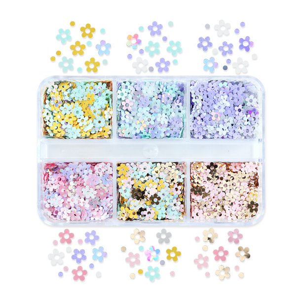 Mini flor Kawaii Nail Art lentejuelas Charm Parts Macaron Flake manicura decoraciones accesorios para uñas de Gel profesional
