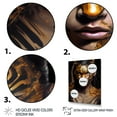 thumbnail image 3 of Designart Black And Gold Tiger Woman II Canvas Wall Art, 3 of 5