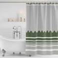 thumbnail image 6 of Small Stall Shower Curtain 36x78 Inch Narrow Half Size Dark Green Striped Bath Curtains Bathroom Decor, Abstract Modern Geometric Stripes Waterproof Fabric Shower Curtain Set with Hooks 36 Inch, 6 of 7