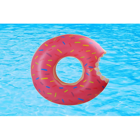 Giant Jumbo Inflatable Donut Pool Float Frosted with (Best Non Inflatable Pool Floats)