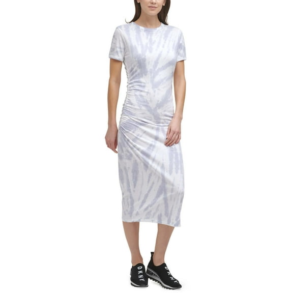 DKNY Sport Womens Tie-Dye Mini T-Shirt Dress