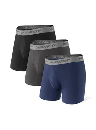 DAVID ARCHY Adult Men's Underwear Breathable Bamboo Rayon Trunks 4 Pack  Multi Colors,Sizes S-2XL 