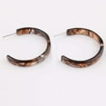 thumbnail image 2 of Leopard Tortoise Shell C Circle Hoop Earrings for Women Spring Summer Jewelry, 2 of 8