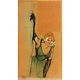 thumbnail image 2 of Toulouse-Lautrec, Henri 15x24 Black Ornate Wood Framed with Double Matting Museum Art Print Titled - Yvette Guilbert Taking A Bow, 2 of 4