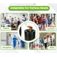 thumbnail image 6 of Alpine Indoor Commercial Trash Can with Lid - 27 Gallon Heavy Duty Stainless Steel Garbage Can, Large Open Top Tall Round Garbage Can, Perfect for Office, Bathroom, High Traffic Areas (Black), 6 of 8