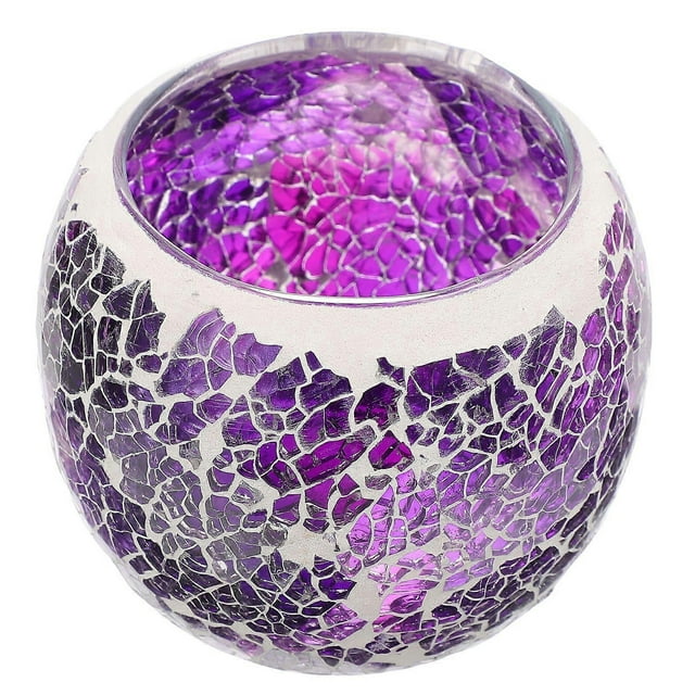 European Mosaic Glass Candlestick Candlelight Dinner Decoration for Table