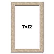 7x12 Frame Grey Solid Wood Picture Frame Width 1 Inches | Interior Frame Depth 0.5 Inches |
