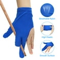 thumbnail image 4 of Uxcell 3 Fingers Pool Gloves, 6 Pcs Breathable Billiards Snooker Shooter Cue Glove for Left Right Hand Men/Women, Blue, 4 of 6