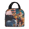 thumbnail image 1 of Easygdp Whimsical Animal Spiral Bolsa Térmica Premium - Tela Oxford Impermeable, Gran Capacidad, Bolsillo Frontal, Unisex para Trabajo, Escuela, Actividades al Aire Libre y Picnics, 1 of 8
