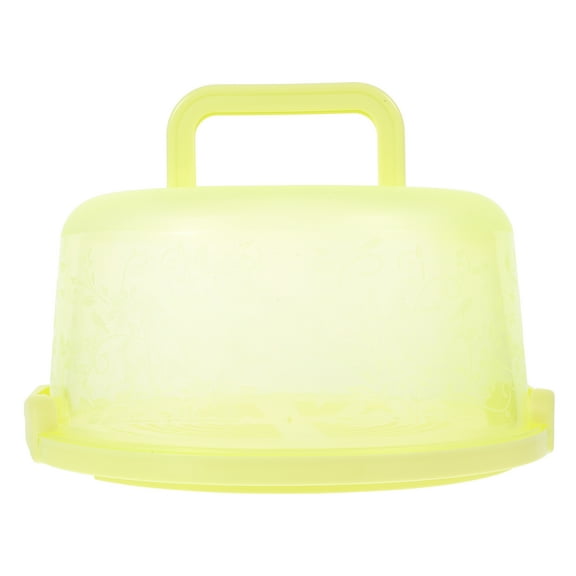Homoyoyo Green Portable Cake Carrier with Lid and Handle, Cake Storage 12.5 x 12.5 x 7.5 Inches for Home Use