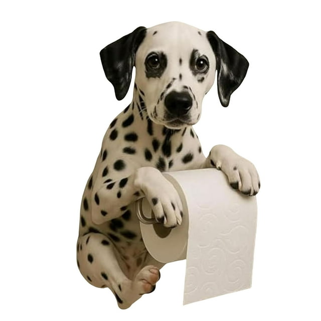 Puppy Theme Wall Mounted Paper Holder Cute Animals Series Tissue Dispenser For Dorm Home RV Restroom Travel Kitchen Puppy Statue Roll Storage For Pet Lovers1pc Bathroom Rugs Bathroom Storage Bathroom