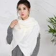 thumbnail image 3 of Chales para mujer, pashminas y chales para vestidos de noche, bufandas grandes y suaves, bufandas de invierno, chal de boda, 3 of 5
