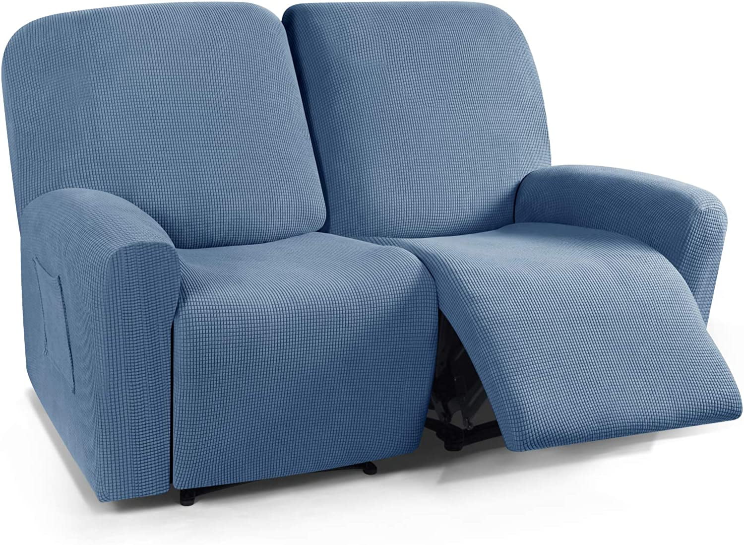 Recliner Loveseat Slipcover, 6 Pieces Dual Recliner Sofa Covers for 2