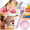 thumbnail image 1 of Décorations de Noël Stylo à Bille Multicolore 0.5mm 10 en 1 Papillon Rétractable Coloré Stylo à Sequins Fournitures de Bureau Rentrée Scolaire Cadeau Étudiant (50ml) Crayon curler, 1 of 8