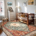thumbnail image 5 of Lahome Decor 8'x10' Bohemian Vintage Rug,8x10ft Large Area Rug,Washable Rugs for Living Room,Traditional Non-slip Indoor Carpet Low Pile Ultra-Thin Boho Tribal Rug for Bedroom Dining Room Office,Red, 5 of 10