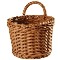 HOMEMAXS Imitation Woven Basket With Handle Wall Hanging Storage Basket Kitchen Hanging Vegetable Basket