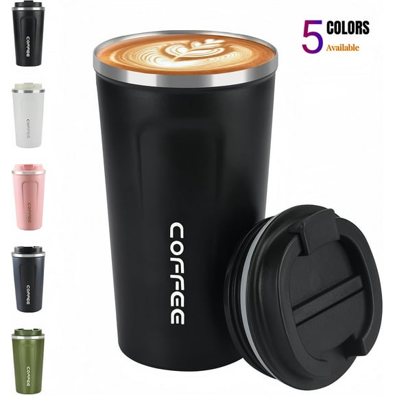 Coffee Mug 17oz, BKSDUEH Coffee Travel Mug Spill Proof with Leakproof Lid Vacuum Stainless Steel Thermos Coffee Tumblers, Reusable Coffee Cup for Men and Women for Hot & Cold Drinks
