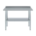 thumbnail image 2 of AmGood 18" X 48" Stainless Steel Work Table with 1.5" Backsplash | Metal Kitchen Food Prep Table | NSF, 2 of 9