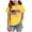 Tshirts-Yellow, variant on kpoplk Girl's Graphic Tees Short Sleeve Crewneck Cute T Shirts Tops for Teens Summer Tops(Yellow,13-14Y)