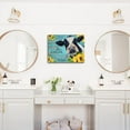 thumbnail image 5 of Qute Cow Flower Picture Canvas Print Motivational Quotes Wall Decor Art Sunflowers Animal on Green Wood Board Painting Modern Artwork for Bathroom Living Room Office Decoration, Framed 1 pcs 12x16, 5 of 6