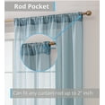 thumbnail image 4 of THD Scarlett Semi Sheer Pocket Top & Back Tab Lightweight Window Curtains Drapery Panels, 2 Panels, 4 of 4