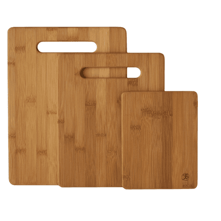 Totally Bamboo 3-Piece Bamboo Wood Cutting Board Set for Kitchen, 3 Assorted Sizes