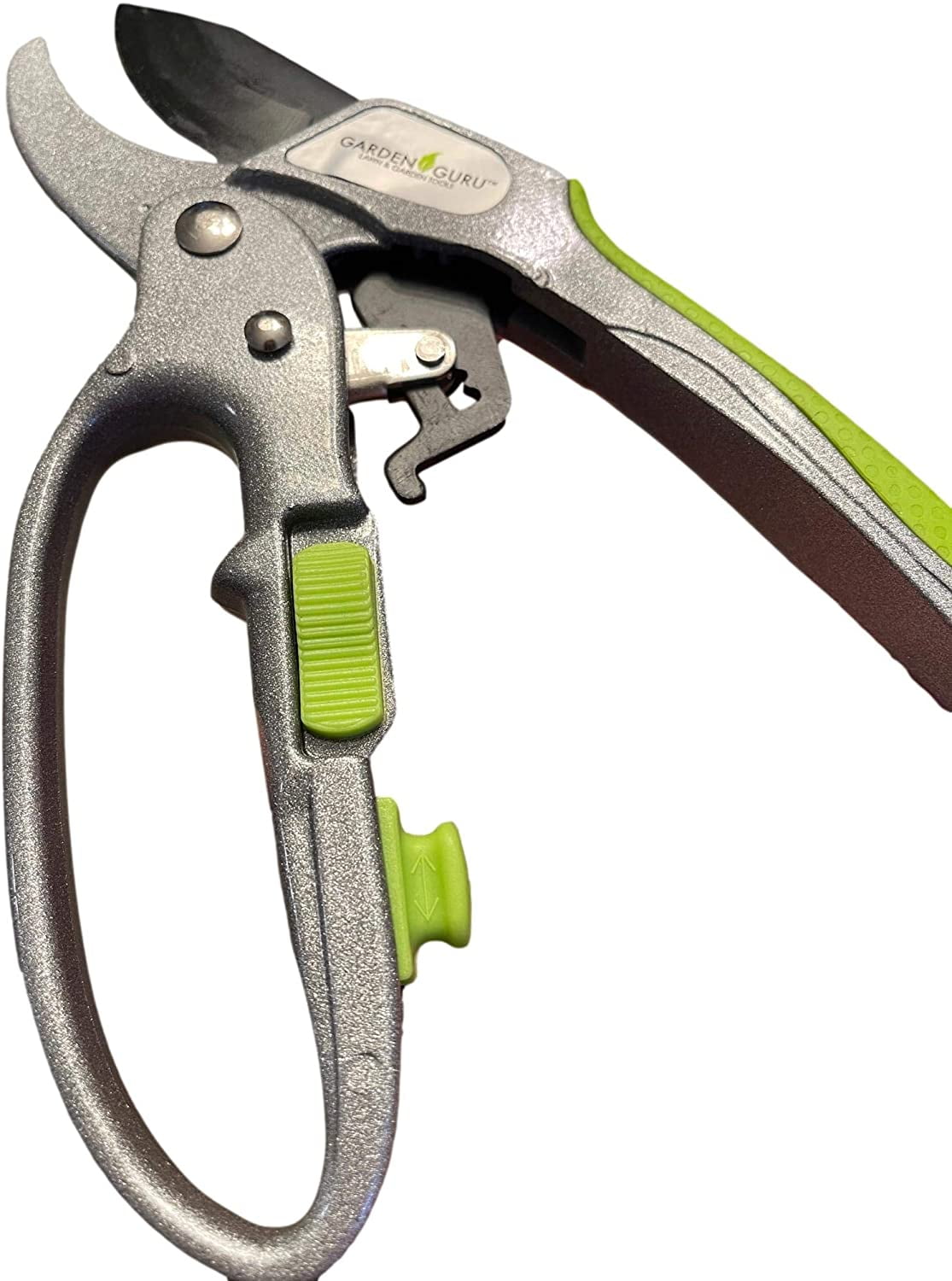 GARDEN GURU Ratchet Hand Pruning Shears - Professional Garden Clippers with Ergonomic Grip - Makes Tough Cuts Easy