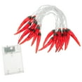 thumbnail image 3 of Guirnalda de luces de chile con 20 LED, funciona con pilas, ideal para decorar patios, vallas, terrazas, balcones y camping (Rojo), 3 of 8