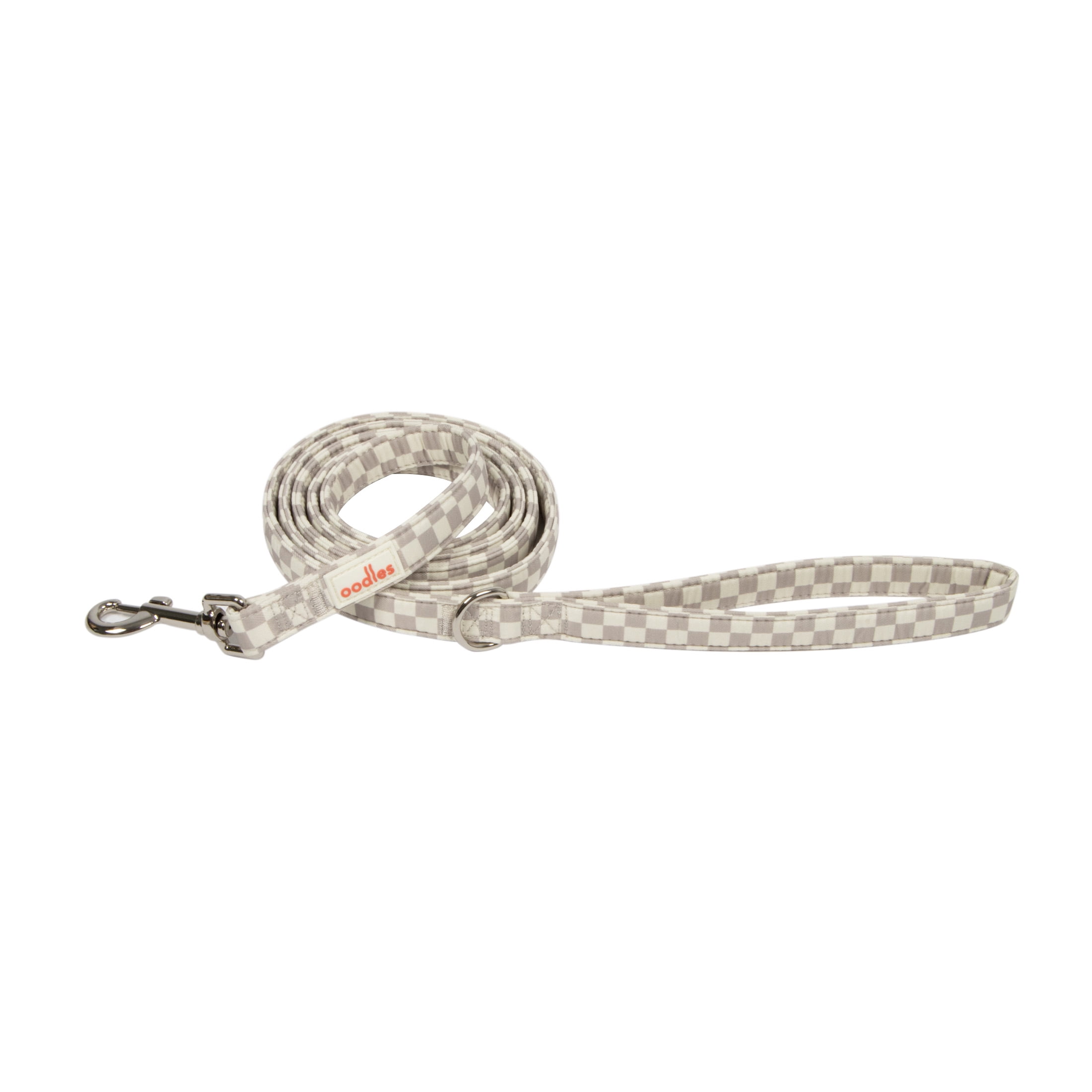 Oodles Gray Checkered Dog Walking 3 Piece Set, Medium