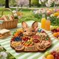 ACDANC Easter Bunny Wooden Charcuterie Board,Bunny Shaped Serving Tray ...