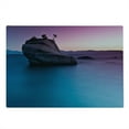 thumbnail image 2 of Nature Cutting Board, Bonsai Rock in Lake Tahoe Tropical Surreal Scenery Exotic Vivid Colors Art, Decorative Tempered Glass Cutting and Serving Board, Large Size, Purple Grey Blue, by Ambesonne, 2 of 5