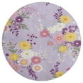 thumbnail image 3 of Floral Colorful Flower Washable Round Rug -Circle Area Rugs for Nursery Bedroom, Vintage Non Slip Non Shedding Low Pile Carpet for Living Room Coffee Table Entryway, 3 of 6