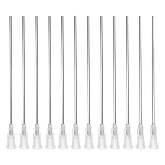 Unique Bargains Aiguille de Distribution à Pointe Émoussée pour Pistolet à Colle Liquide, 16G 3-1/5 Pieds, Lot de 20 (Blanc)