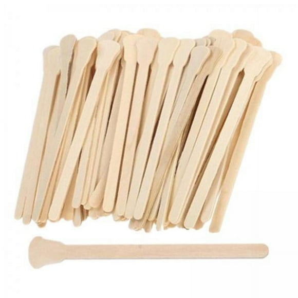 3x 100 piezas de palitos de cera de madera, herramienta de cuidado, palillo de belleza, accesorios de frijol de cera profesional desechable, palillo 3 piezas