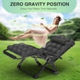 thumbnail image 4 of ZENPETIO 29in XL Oversized Zero Gravity Chair W/ Removable Cushion&Headrest Lounge Reclining Camping Patio Chair Recliner for Indoor Outdoor w/Upgraded Lock and Footrest, 4 of 5