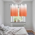 thumbnail image 5 of Morocco Orange Kitchen Curtains Small Short 39 Inch Length, Modern Geometric Gradient Simple Grommet Top Bedroom Living Room Curtains, Light Filtering Cafe Curtain Drapes 2 Panels Set 55''x39'', 5 of 9