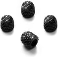 thumbnail image 1 of Bling Valve Stem Caps,4 Pack Tire Valve Caps,Universal Handmade Rhinestones Stem Covers for Bling Car Accessories - Black, 1 of 8