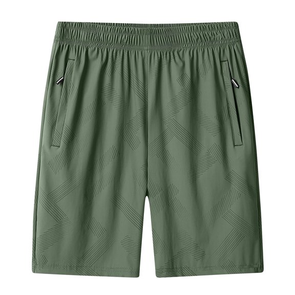 Maean Mens Big and Tall Athletic Shorts with Zipper Pockets Gym Workout Running Elastic Waist Shorts XL-8XL