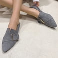 thumbnail image 6 of SuTry Women's Pointed Toe Loafers Slip On Metal Buckle Decor Comfortable Casual Walking Shoes(41), 6 of 8