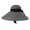 Black, variant on Women's Striped Sun Hat Wide Brim Bow Detail Foldable UV Protection Adjustable Chin Strap for Beach Travel and Outdoor Activities Hat