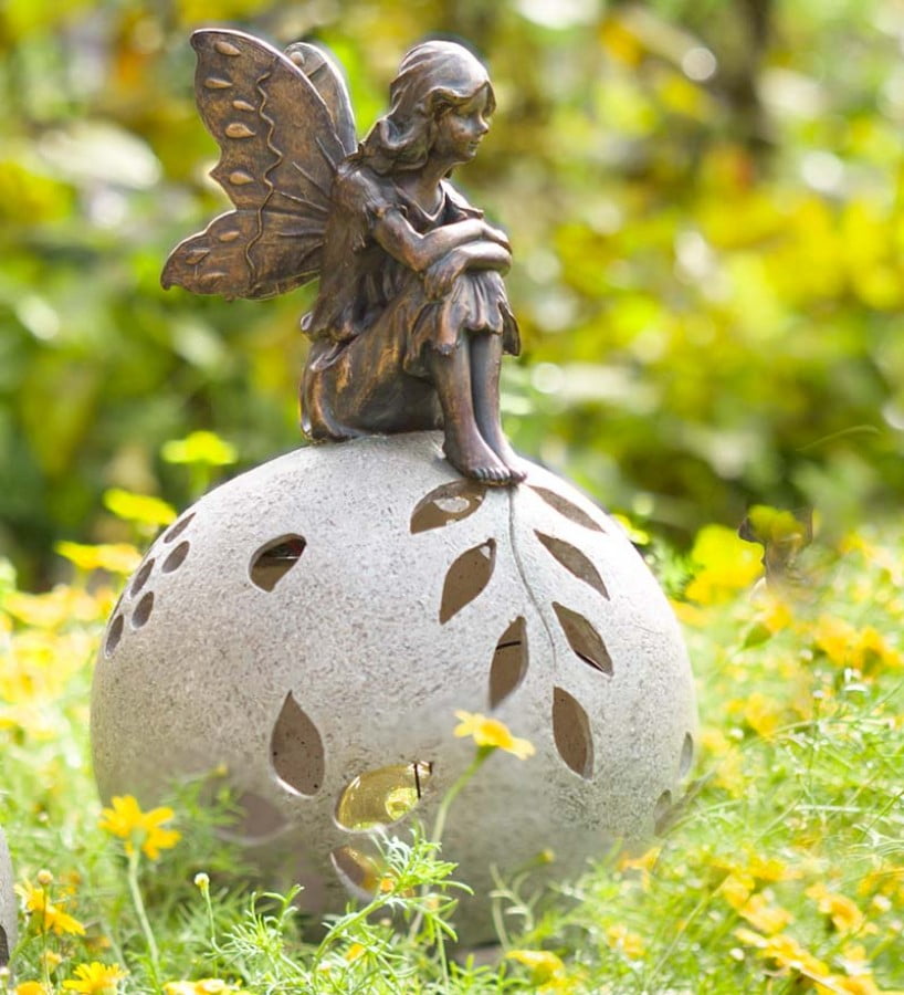 Top Collection Miniature Fairy Garden and Terrarium Fairy Daydreaming Statue 