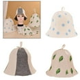 Thickened Suction Bath Cap Hot Spring Simple Printed Wool Felt Hat