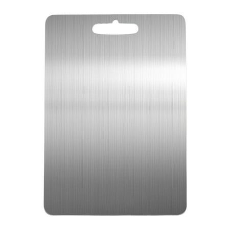 

pathside Stainless Steel Cutting Board for Kitchen 304 Stainless Steel Food Grade Cutting Boards for Kitchen Dishwasher Safe for Meat Cheese Vegetable Fruit (Thickness 1.5mm)