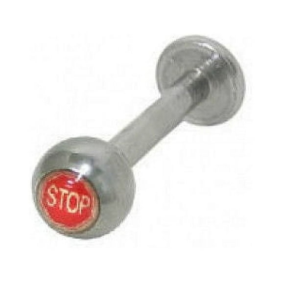Stop Sign Labret Monroe 14G Lip Jewelry Surgical Steel