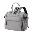 thumbnail image 2 of Bolsa de pañales con pañales de viaje reutilizable para la bolsa de hombro de mamá mochila mochila bolsas de pañales para trabajar acampando gimnasio gris, 2 of 8