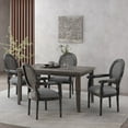 thumbnail image 2 of Aisenbrey French Country Wood and Cane Upholstered Dining Chair, Set of 4, Gray, 2 of 8