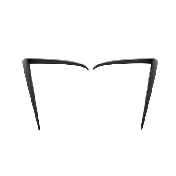 Ikon Motorsports Fog Light Eyelid Trim Compatible with 2025-2026 Tesla Model Y Juniper, IKON Style Driving Lamp Bezel ABS Plastic Eyebrow Spoiler Matte Black Front Side Decoration Frame 2PC