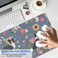 thumbnail image 4 of Long Mouse Pads for Desk,Border Collie Dog and Flower Florals Desk Mats on Top Of Desks, Desk Mouse Pad Extra Large with 3mm Non-Slip Base and Stitched Edge for Gaming,Office,Work,Home 31.5"x11.8", 4 of 6