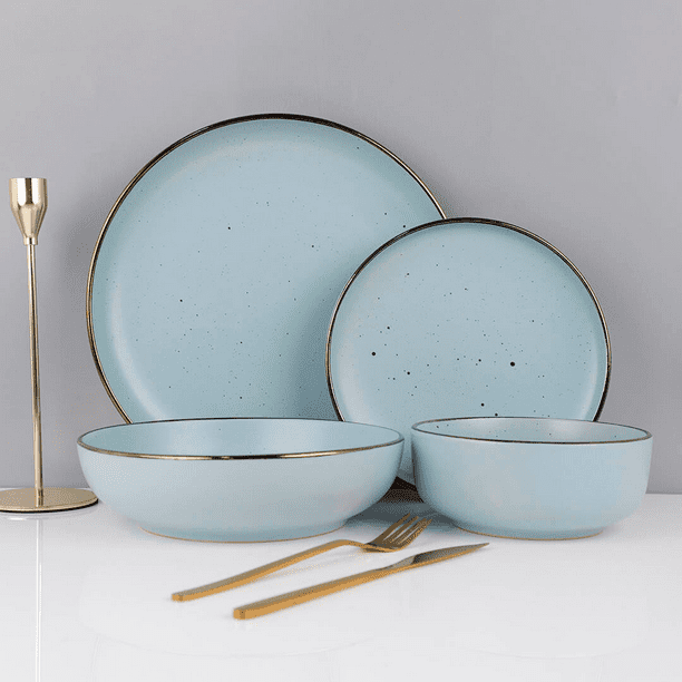 Vajilla Vascella Azul Mate para personas 16pz Walmart en línea