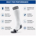 thumbnail image 4 of 5 Pairs Knee High Soccer Socks for Men Women, Cushioned Athletic Football Socks, Breathable Moisture Wicking, Stretch Fit for Team Sports, Training and Outdoor Play, 4 of 8